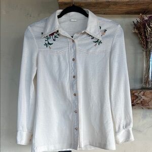 Vintage Western Embroidered button up shirt